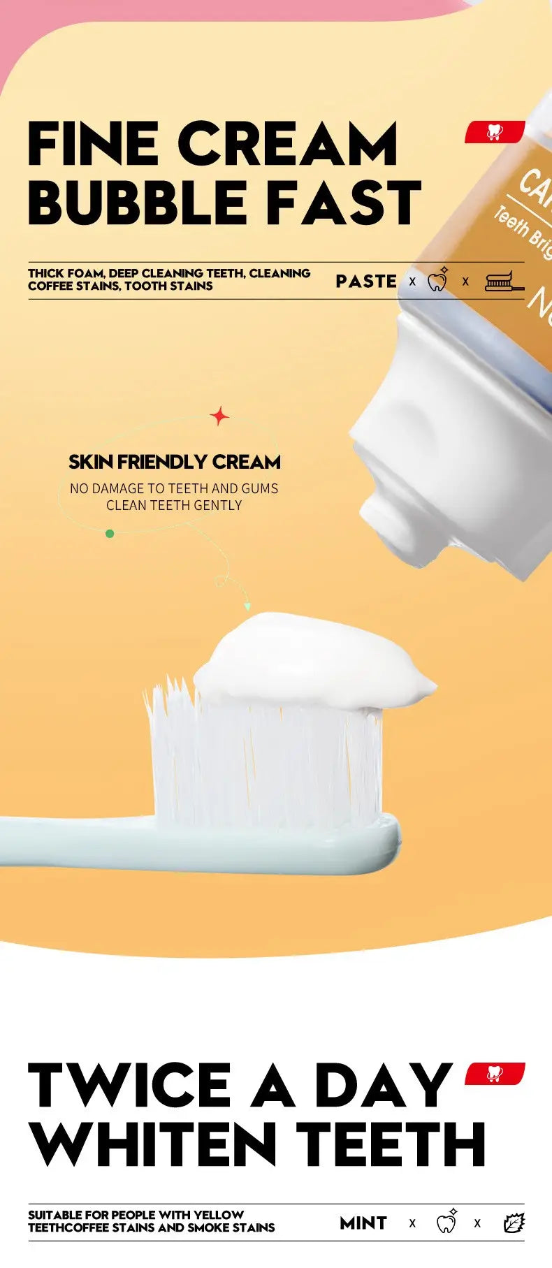 SADOER Vitamin C Whitening Toothpaste for Stain Removal